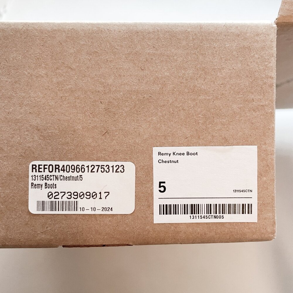 Reformation Remy Knee Boot Chestnut Size 5 NEW IN BOX - Picture 7 of 8